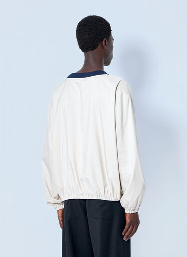 LN-CC® - Miu Miu: Technical Pongé Sweatshirt - Cream Miu Miu Technical Pongé Sweatshirt Cream miu0165010