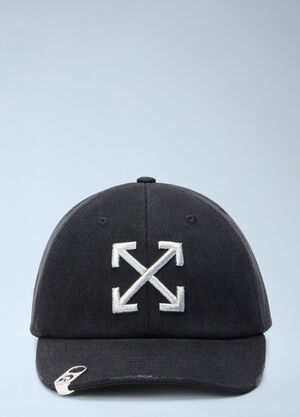 Off-White Denim Washed Baseball Cap Black ofw0162013