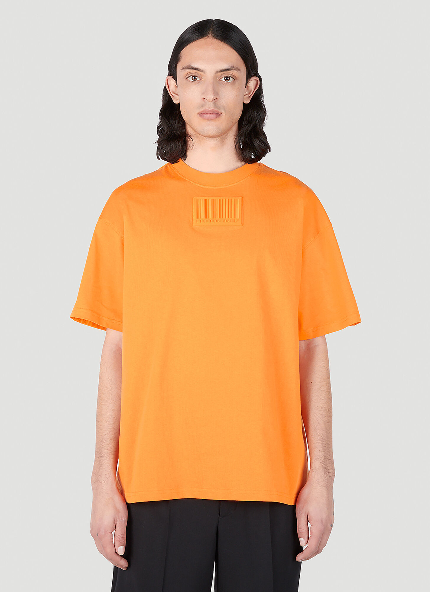Vtmnts Rubber Patch T-shirt Unisex Orange