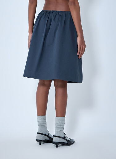 Miu Miu Elasticated Waist A-Line Skirt Grey miu0264006