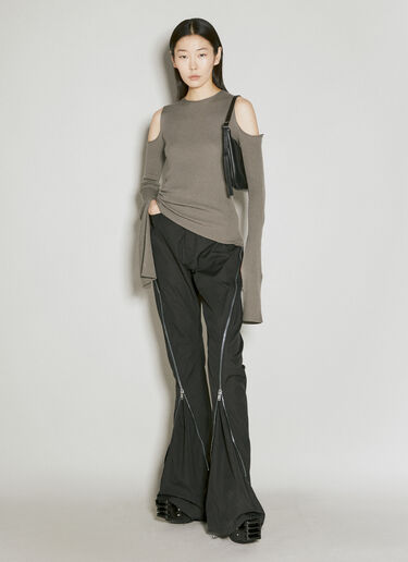 Rick Owens Cape Sleeve Knit Sweater Grey ric0255020