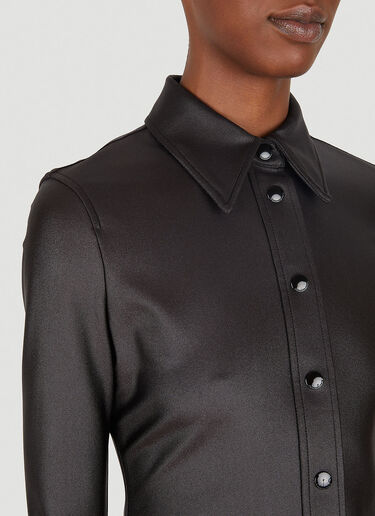Alexander Wang Embellished Cuff Tailored Shirt Black awg0247001