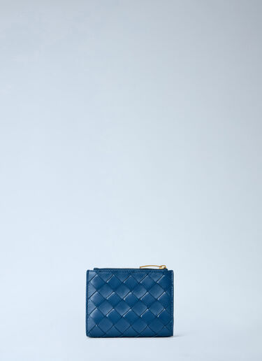 Bottega Veneta Intrecciato Small Bi-Fold Wallet Blue bov0264022