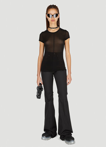Rick Owens High Waist Flared Pants Black ric0251017
