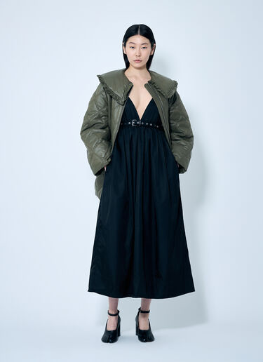 GANNI Duchesse Nylon Strap Dress Black gan0259066