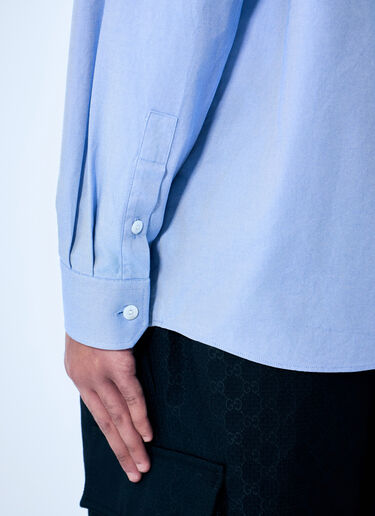 Gucci Embroidered Oxford Shirt Light Blue guc0159050
