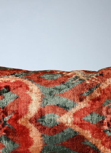 Les-Ottomans Velvet Patterned Cushion Multicolour wps0692035