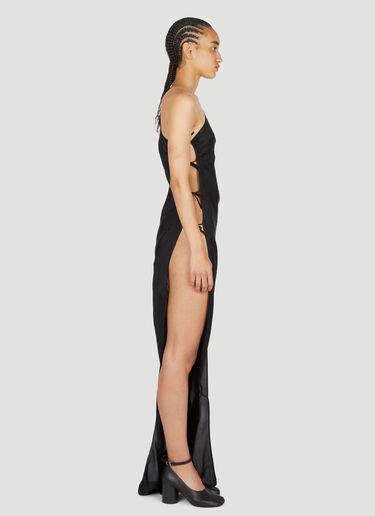 Taco One-shoulder Sheer Gown Rick Owens Taco One-shoulder Sheer Gown Black ric0253013