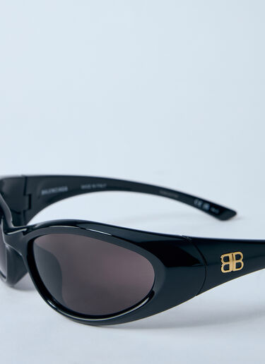 Balenciaga Sporty B Round AF Sunglasses Black bcs0360001