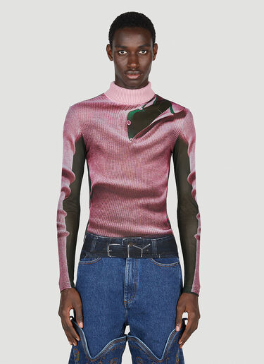 Y/Project x Jean Paul Gaultier Trompe L'Oeil Sweater Pink ypg0152001