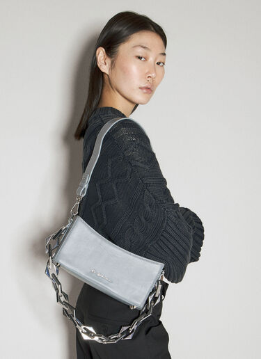 Han Kjøbenhavn Diamond Chain Leather Shoulder Bag Grey han0255019