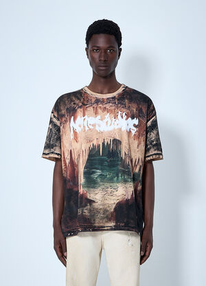 Acne Studios Graphic Print T-shirt Brown acn0164040
