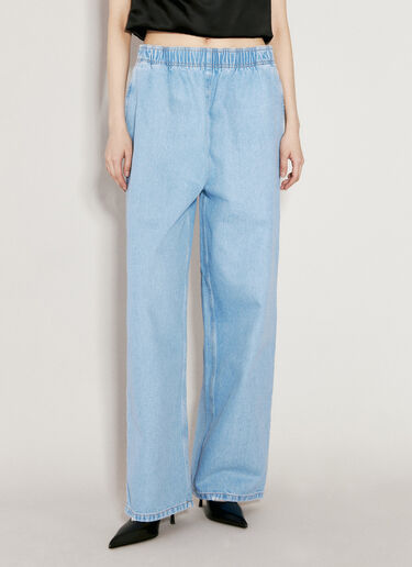 Prada Elasticated Waistband Jeans Blue pra0256015