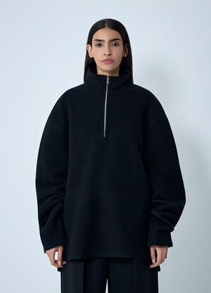 RIER Zip-Up Fleece Sweatshirt Black rrr0362004