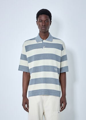 Stone Island Striped Polo Shirt Ivory sto0164076