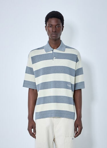 Stone Island Striped Polo Shirt Ivory sto0164076