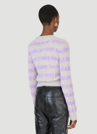 Stella McCartney Slogans Fluffy Sweater Purple stm0247001