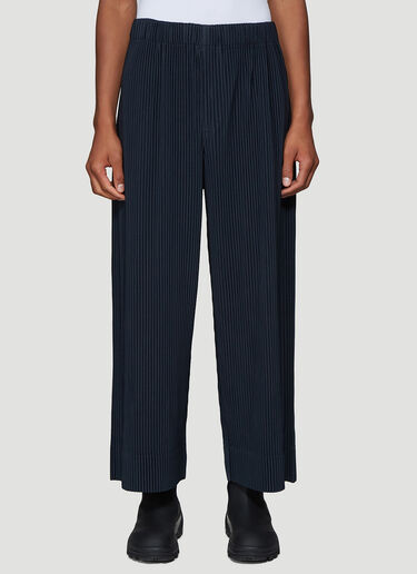 Homme Plisse Issey Miyake Pleated Wide-Leg Pants Navy hmp0138014