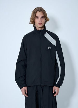Y-3 Raw Edge 3 Stripes Nylon Shell Jacket Black yyy0364017