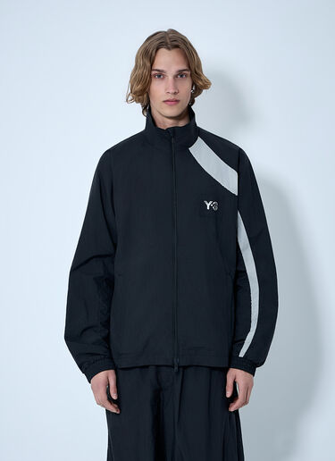 Y-3 Raw Edge 3 Stripes Nylon Shell Jacket Black yyy0364017