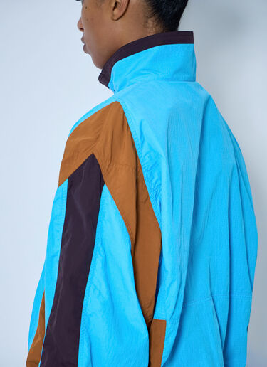 LN-CC® - Saint Laurent: High-Neck Windbreaker Jacket - Light Blue Saint Laurent High-Neck Windbreaker Jacket Light Blue sla0263121