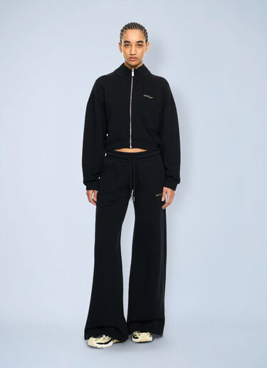 Off-White Arrow Leaves Zip Up Sweatshirt Black ofw0264031