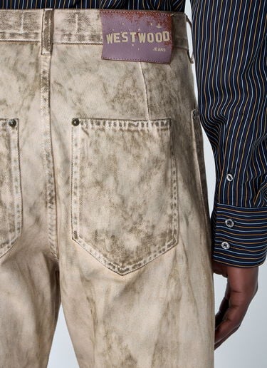 Vivienne Westwood Wide-Leg Denim Jeans Beige vvw0164011