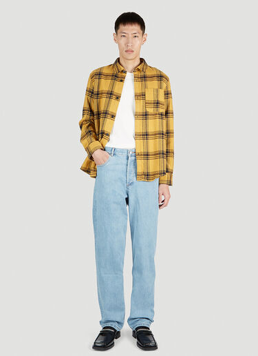 A.P.C. Trek Checked Flannel Shirt Yellow apc0151013