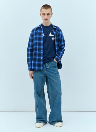 Comme Des Garçons PLAY 眼睛图案 T 恤 蓝色 cpl0355016