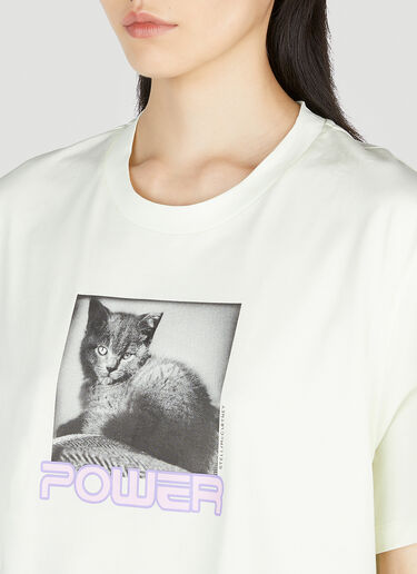 Stella McCartney キャットパワー Tシャツ ホワイト stm0253010