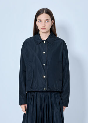 Max Mara Collared Button-Up Jacket Black max0265206