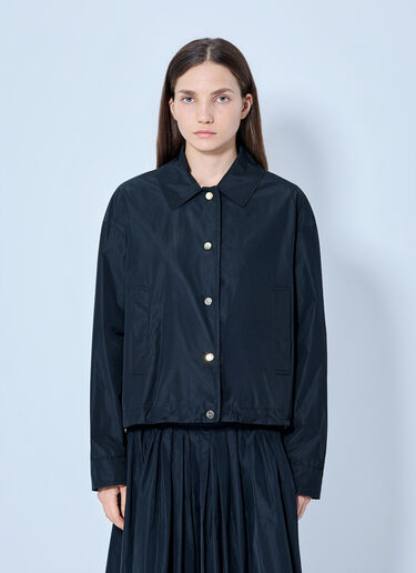 LN-CC® - Max Mara: Collared Button-Up Jacket - Black Max Mara Collared Button-Up Jacket Black max0265206