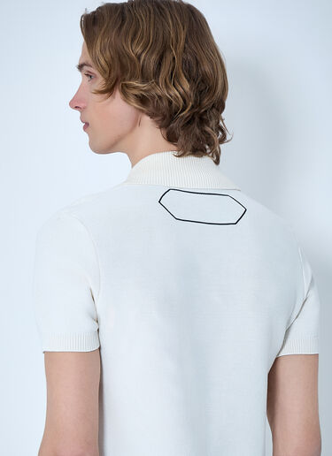 Ribbed Collar Knit Polo Jacquemus Ribbed Collar Knit Polo White jac0164023
