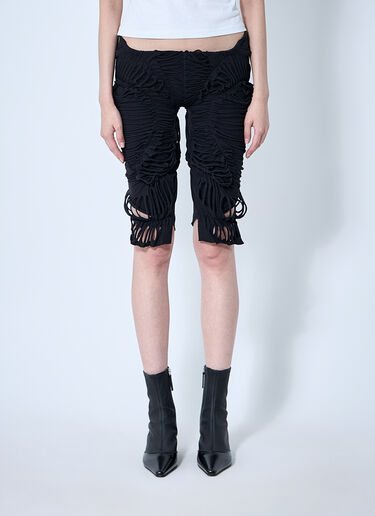 Sia Arnika Distressed Jersey Shorts Black sia0260009