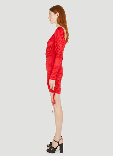 Dolce & Gabbana Ruched Dress Red dol0251017