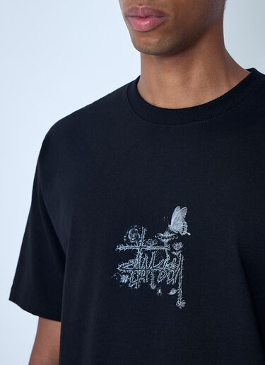 로고 모티프 티셔츠 Stüssy 로고 모티프 티셔츠 블랙 sts0161003