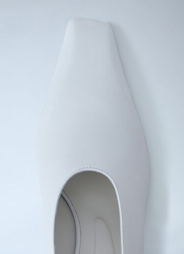 Sportmax Leather Kitten Heel Pumps White spx0264058