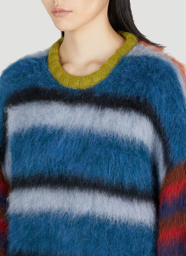 Brain Dead Blurry Lines Sweater  Blue bra0353001