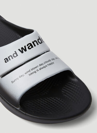 And Wander x OOFOS Ooahh Recovery Slides Black anw0148040