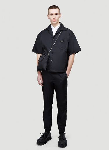 Nylon Zipped Cuff Pants Prada Nylon Zipped Cuff Pants Black pra0144006