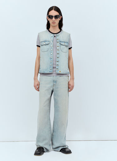 Courrèges Multiflex Denim Vest Blue cou0156003