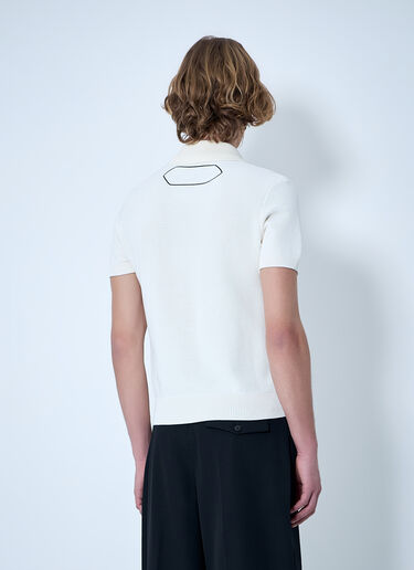 Ribbed Collar Knit Polo Jacquemus Ribbed Collar Knit Polo White jac0164023