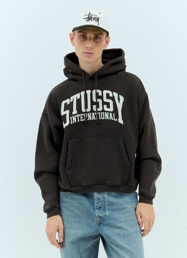 Logo Print Hooded Sweatshirt Stüssy Logo Print Hooded Sweatshirt Black sts0157011