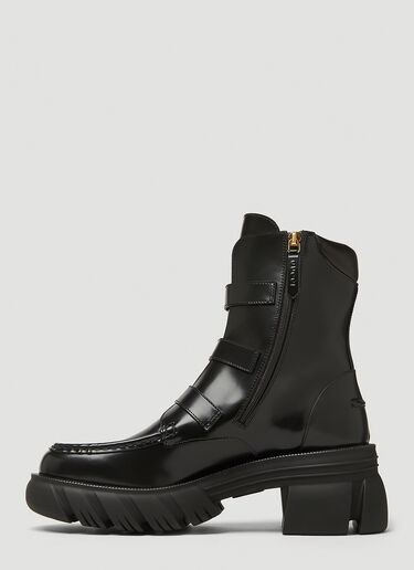 Gucci Buckled Ankle Boots Black guc0245078
