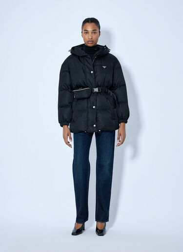 LN-CC® - Prada: Re-Nylon Down Jacket - Black Prada Re-Nylon Down Jacket Black pra0265009