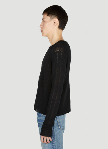 Saint Laurent 镂空针织衫 黑色 sla0151038
