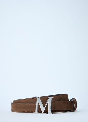 Max Mara Leather Belt Dark Brown max0261032