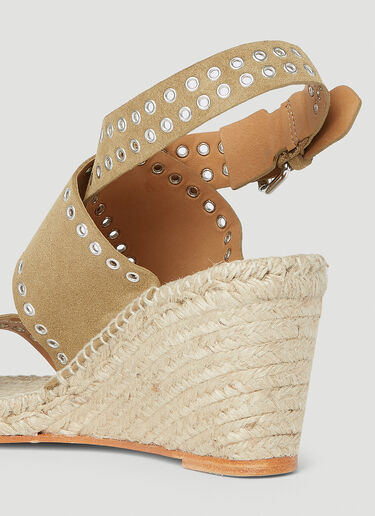Isabel Marant Iriane High Heel Espadrilles Beige ibm0251035