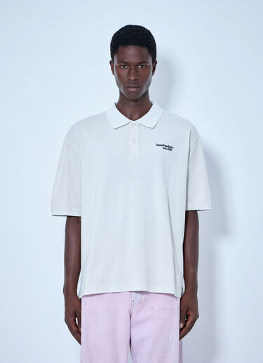 LN-CC® - Acne Studios: 洗水标志Polo衫 - 白色 Acne Studios 洗水标志Polo衫 白色 acn0165015
