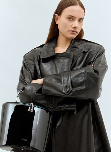 Sportmax Patent Leather Bucket Bag Black spx0258017